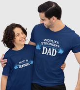 World's Strongest Dad Unisex Half Sleeve T-Shirts (Pack of 2)